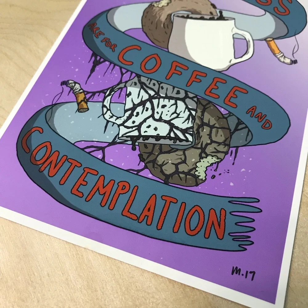 stranger things | coffee + contemplation art print 5x7